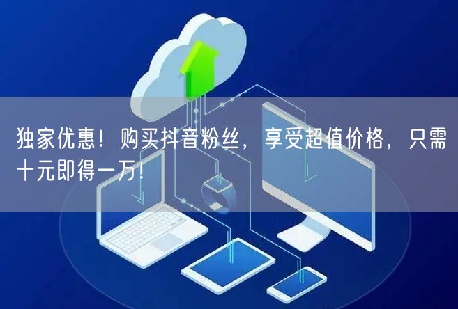 独家优惠！购买抖音粉丝，享受超值价格，只需十元即得一万！