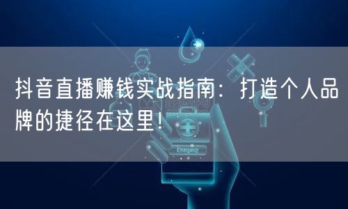 抖音直播赚钱实战指南：打造个人品牌的捷径在这里！