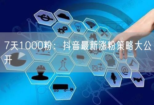 7天1000粉：抖音最新涨粉策略大公开