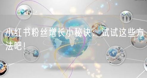 小红书粉丝增长小秘诀：试试这些方法吧！