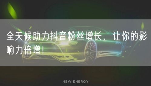 全天候助力抖音粉丝增长，让你的影响力倍增！