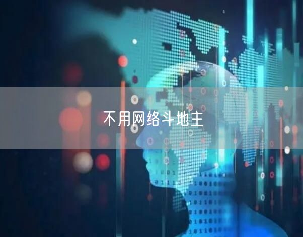 不用网络斗地主