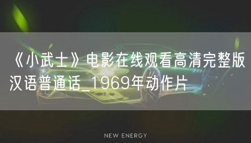《小武士》电影在线观看高清完整版汉语普通话_1969年动作片