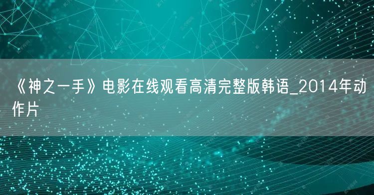 《神之一手》电影在线观看高清完整版韩语_2014年动作片